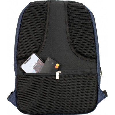 Рюкзак шкільний Optima 17&quot; USB унісекс Синій (O96907-02)