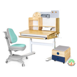 Парта з кріслом Mealux Timberdesk S (парта + крісло + тумба) (BD-685 S+ box BD 920-2 BL+Y-110 TG)