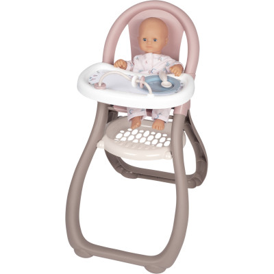 Ігровий набір Smoby Toys Стільчик для годування Baby Nurse Сірий-рожевий (220370)