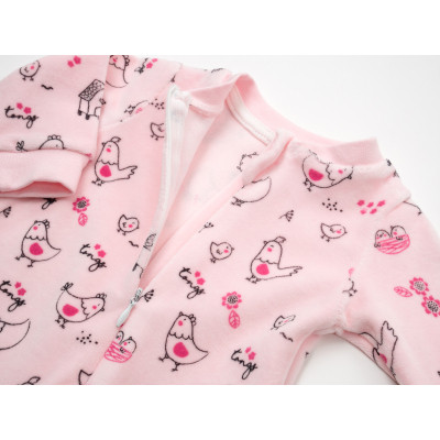 Чоловічок дитячий Tongs велюровий на блискавці (3634-56G-pink)