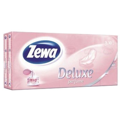 Серветки косметичні Zewa Deluxe perfume 3 шари 10 шт х 10 пачок (7322540061475)