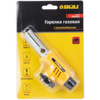 Газовий паяльник Sigma з керамічним соплом і п&#039;єзопідпалом (2901421)