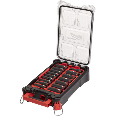 Набір головок Milwaukee ударних 1/2&quot; SHOCKWAVE 16 шт. з органайзером PACKOUT (4932480943)