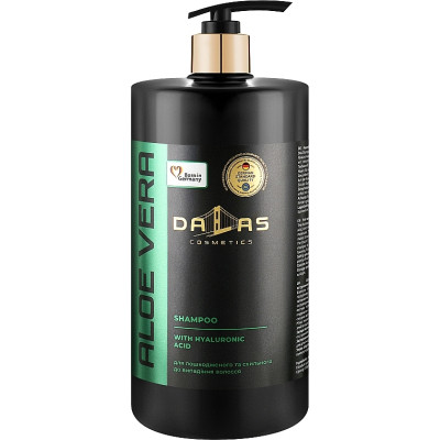 Шампунь Dalas Cosmetics Aloe Vera Shampoo З гіалуроновою кислотою та соком алое 1000 г (4262396141491)