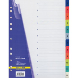 Роздільник сторінок Buromax numeric, 12 dividers (BM.3212)