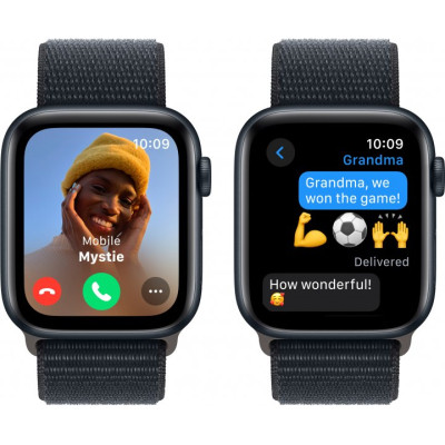 Смарт-годинник Apple Watch SE 2023 GPS 44mm Midnight Aluminium Case with Midnight Sport Loop (MREA3QP/A)