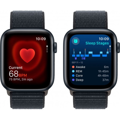 Смарт-годинник Apple Watch SE 2023 GPS 44mm Midnight Aluminium Case with Midnight Sport Loop (MREA3QP/A)
