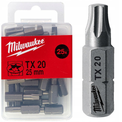 Набір біт Milwaukee TX20, 25мм, 25шт (4932399596)
