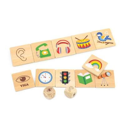 Розвиваюча іграшка Viga Toys Дерев&#039;яний пазл-гра Вивчаємо почуття (44507)