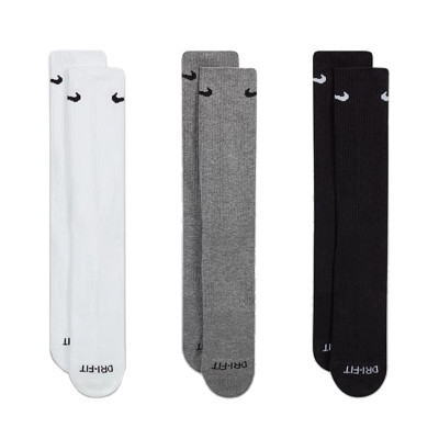 Шкарпетки Nike U NK EVERYDAY PLUS CUSH CREW SX6888-964 38-42 3 пари Білий/Чорний/Сірий (194955548233)