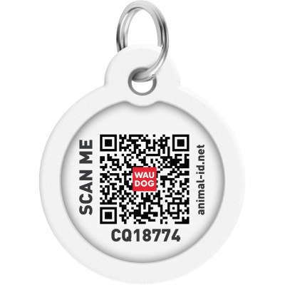 Адресник для тварин WAUDOG Smart ID з QR паспортом &quot;Їздити, щоб жити&quot;, коло 30 мм (230-0207)
