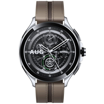 Смарт-годинник Xiaomi Watch 2 Pro Bluetooth Silver Case with Brown Leather Strap (1006733)