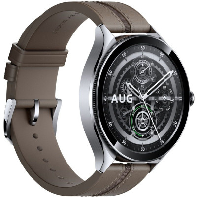 Смарт-годинник Xiaomi Watch 2 Pro Bluetooth Silver Case with Brown Leather Strap (1006733)