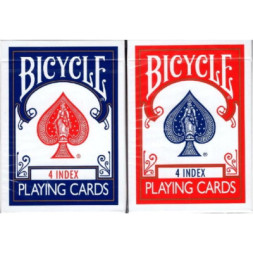 Гральні карти Bicycle 4 index (+4 routines) (red, blue) (ВР_КГБ4)