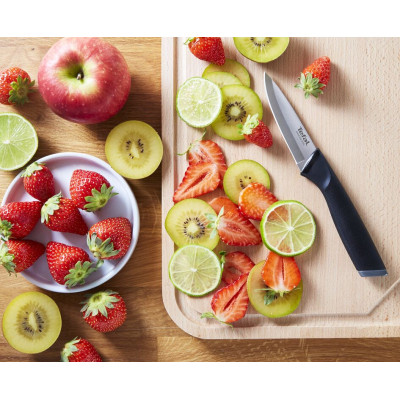 Набір ножів Tefal Essential 3шт, нержавіюча сталь, пластик, чорний (K2219455)