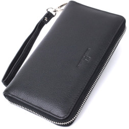 Гаманець ST Leather Унісекс З натуральної шкіри Чорний (22697)