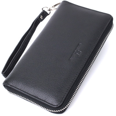 Гаманець ST Leather Унісекс З натуральної шкіри Чорний (22697)