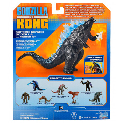 Фігурка Godzilla vs. Kong Ґодзілла з суперенергією та з винищувачем (35310)
