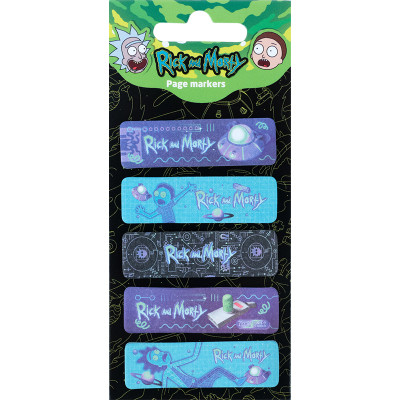 Стікер-закладка Kite паперова з малюнком Rick and Morty 100 шт, 5х20 шт (RM23-480)