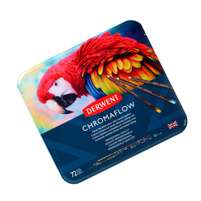 Олівці кольорові Derwent Chromaflow 72 кол. у металевому пеналі (5028252627535)