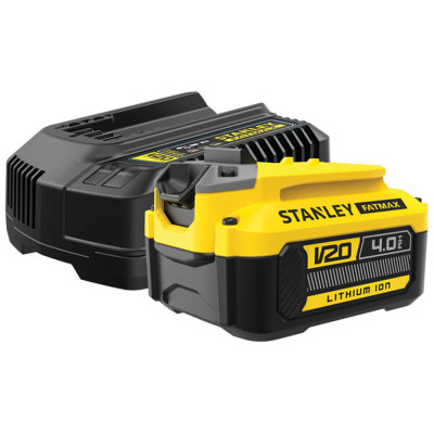 Набір акумулятор + зарядний пристрій Stanley FatMax,V20, 18 В,4Ah, 4A (SFMCB14M1)