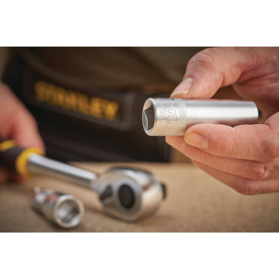 Головка торцева Stanley 1/4&quot;, 21 мм, шестигранна, подовжена (FMMT17968-0)