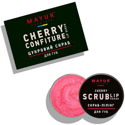 Скраб для губ Mayur Cherry Lip Sugar Scrub Вишневый конфитюр 15 г (4820230953244)