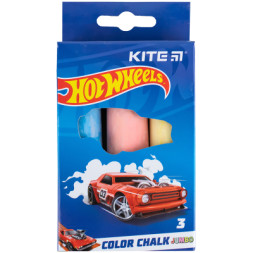 Крейда Kite кольорова Jumbo Hot Wheels, 3 кольори (HW24-077)