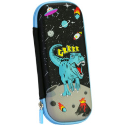 Пенал Cool For School з тисненням 1 відділення Чорний (B-8614-black)