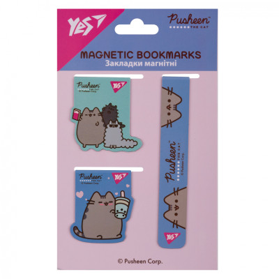 Закладки для книг Yes магнітні Pusheen 3 шт (708348)
