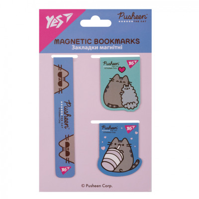Закладки для книг Yes магнітні Pusheen 3 шт (708348)