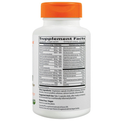 Мультивітамін Doctor&#039;s Best Мультивітаміни без Заліза, Quatrefolic, 90 гелевих капсул (DRB-00300)