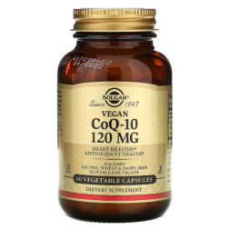 Антиоксидант Solgar Коензим Q10 Вегетаріанський 120 мг, Vegetarian CoQ-10, 60 ве (SOL-00919)