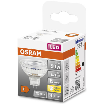 Лампочка Osram LED MR16 50 36 8W/827 12V GU5.3 (4058075433762)