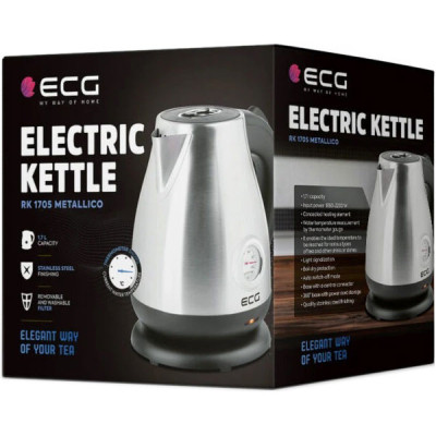 Електрочайник ECG RK 1705 Metallico