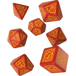 Набір кубиків для настільних ігор Q-Workshop Dragon Slayer Red orange Dice Set (7 шт) (SDRS1D)
