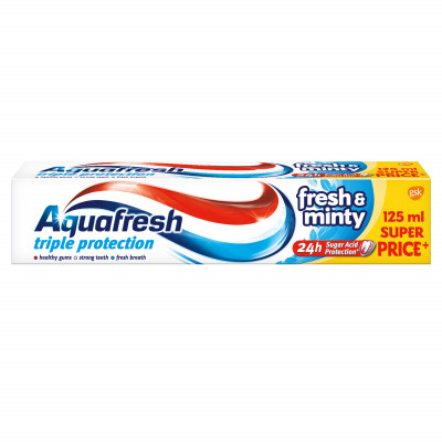 Зубна паста Aquafresh Освіжаюче-м&#039;ятна 125 мл (5908311868447)