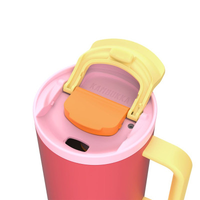 Термокружка Kambukka Rio Pink Papaya 950 мл Коралова з жовтим (11-08002)