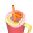 Термокружка Kambukka Rio Pink Papaya 950 мл Коралова з жовтим (11-08002)