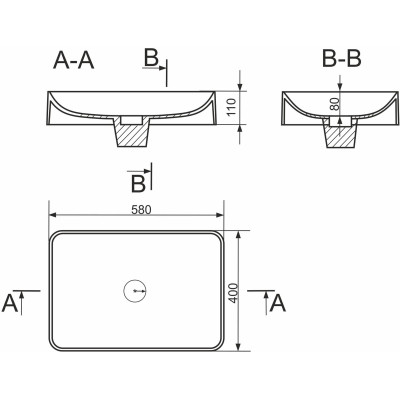 Раковина GRANADO Fredes black (gbs0301)