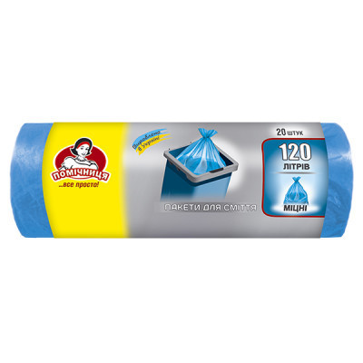 Пакеты для мусора Помічниця 120 л 20 шт. (4820012340019)