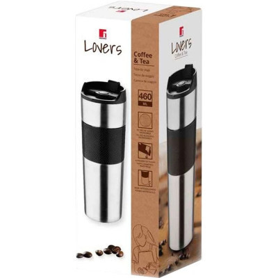 Термокружка Bergner Coffee &amp; tea lovers 460 мл Black (BG-37789-BK)