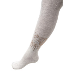 Колготки дитячі UCS Socks з квітами зі страз (M0C0302-1041-134G-gray)