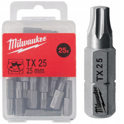 Набір біт Milwaukee TX25, 25мм, 25шт (4932399597)