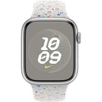 Ремінець до смарт-годинника Apple 45mm Pure Platinum Nike Sport Band - M/L (MUV13ZM/A)