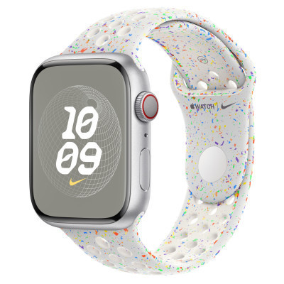 Ремінець до смарт-годинника Apple 45mm Pure Platinum Nike Sport Band - M/L (MUV13ZM/A)