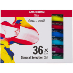 Акрилові фарби Royal Talens Amsterdam General Selection 36 кольорів по 20 мл (8712079456825)