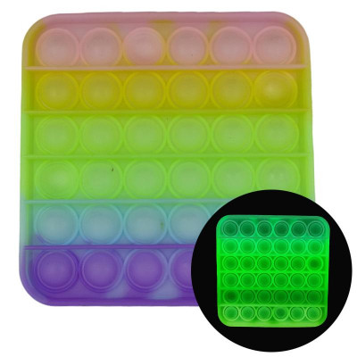 Антистрес Sibelly антистрес Pop It Square Glow in Dark (SB-PPIT-SQL-GD)