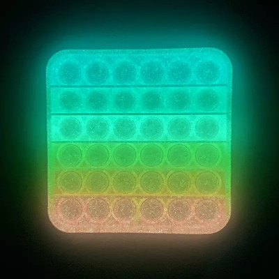 Антистрес Sibelly антистрес Pop It Square Glow in Dark (SB-PPIT-SQL-GD)
