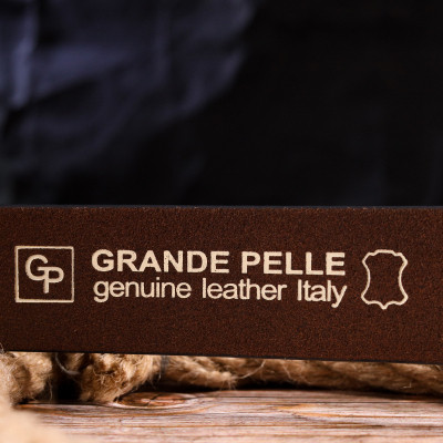 Ремінь Grande Pelle З натуральної шкіри Коричневий (21461)